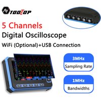 TOOLTOP 5-Kanal Tragbares Digitales Oszilloskop 1MHz Bandbreite 4,3 Zoll IPS-Farbbildschirm Industrielle Reparaturmessung