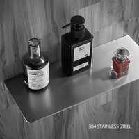 Wall mounted toilet storage rack 304 stainless steel baffle bathroom washstand mirror front rack
