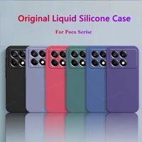 For Poco X6 Pro Case For Xiaomi Poco X6 Pro Cover Coque Original Liquid Silicone Soft TPU Phone Funda Poco X6 X5 M6 Pro M5 M4