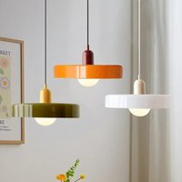Lampy wiszące w stylu nordyckim retro, szklane, 35 cm, do wnętrz, żyrandol LED E27, do salonu, jadalni, sypialni, kuchni, oświetlenie dekoracyjne, duże.