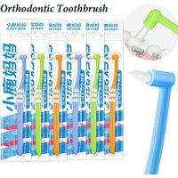 1PC Professional Orthodontic Toothbrush High-density Pointed and Flat Head Interdental Cleaning Brush Creative Oral Care Tool