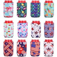 2Pcs Neoprene 12OZ Standard Can Cooler Regular Can Insulated Cover for Beer Beverage Soda Drink Can Wedding Favors