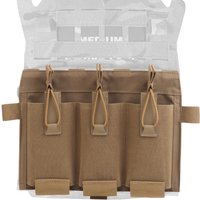 Tactical Placard Hook and Loop SPC JPC Plate Carrier Elastic Triple Mag Pouch M4 AR15 Magazine Front Panel Airsoft Hunting Vest