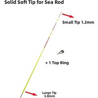 Fiberglass Fishing Rod Tip Fishing Rod Fishing Rod Tip Large Hole Top Rings Smooth Line Movement Saltwater Resistant