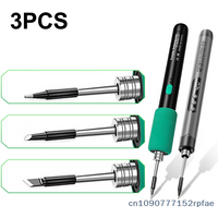 {NN72} 3 Pcs Soldering Iron Tip USB Soldering Iron Tip 5V Battery Soldering Iron Tip Soldering Rework Accessories