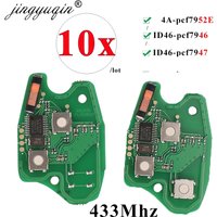 10pcs Remote Car Key Circuit Board For Renault Duster Modus Clio Twingo DACIA Logan Sandero 433Mhz ID46/4A pcf7952E PCF7947/7946