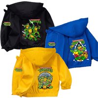 Teenage Mutant Ninjas Tmnt Children Boy Hooded Jacket Coat Autumn Baby Cartoon Zipper Long Sleeve Casual Clothing Kids Outerwear