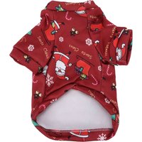 Pet Winter Clothes Dog Christmas Costume Lovely Cartoon Printing Plus Velvet for Party Role Play for Pet Christmas Accessories
