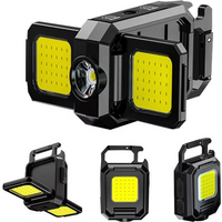 2026 LED Flashlight 1000LM USB Rechargeable COB Work Lights IPX4 Waterproof Keychain Light Lantern for Outdoor Camping Hiking