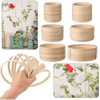 Cerceau rond en bois de bambou, cercle floral, réplicateur d'anneaux, artisanat pratique, 10 pièces