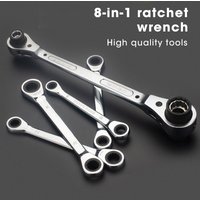 8-in-1 ratchet socket wrench Two-way automatic 8-in-1 dog bone auto repair tool gear wrench