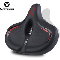 AliExpress West Biking WEST BIKING Widen&Thicken Bicycle Saddle Soft Shock Absorption Oversize Bike Cushion Hollow Breathable MTB Road Cycling Seat
