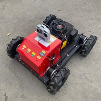 Customized wheeled remote-controlled lawn mower, four-wheel drive mini lawn mower, orchard lawn trimmer