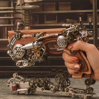 760pcs DIY Assembly Gun Kit Archimedes Steam Crossbow Metal Model 3d Puzzle Assembly Tools Handicraft Creative Gift Boys