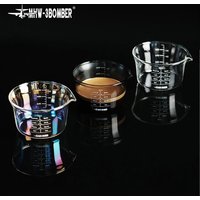 MHW-3BOMBER 120ML Glass Measuring Cup Single & Double Spout Espresso Measuring Cup with Scale Barista Tool Coffee Accessories
