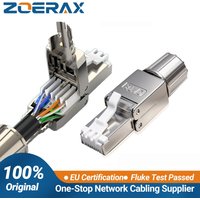 ZoeRax – connecteurs RJ45 Cat8 Cat7 Cat6A, fiches de terminaison Ethernet réutilisables sans outil, prise Internet, Installation rapide sur le terrain