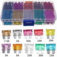 50/100Pcs Auto Car Fuses Kit Assorted Auto Truck Standard Blade Fuse Assortment 2A 3A 5A 7.5A 10A 15A 20A 25A 30A 35A Car Fuse
