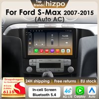Hizpo Carplay Android Auto Auto Radio Für Ford S-Max S Max 2007-2015 Auto Multimedia GPS 4G 360 Kamera durch Qualcomm Snapdragon6115