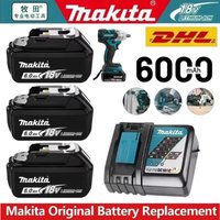 Makita 18V Li-Ion Rechargeable Battery 6.0Ah with LED Power Indicator High Capacity Replacement for Makita Cordless Power Tools