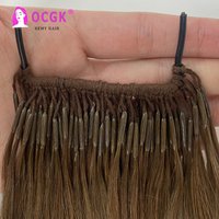 0.8G/Pcs Straight Korea Popular Cotton String Twins Tip Hair Extensions Brazilian Remy Hair Keratin I-Tip Human Hair For Woman