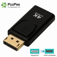 PzzPss 4K DisplayPort to HDMI-compatible Adapter Cable 1080P DP to HDMI-compatible Video Audio Converter For PC TV Laptop