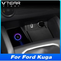 For Ford Kuga 2022 Car Wireless Charger 15W Fast Cell Phone Charging Plate Adapter Interior Modification Accessories