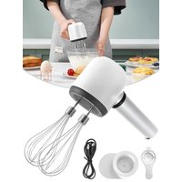 USB Rechargeable Electric Hand Blender Wireless Portable Hand Whisk Rechargeable 3-Speed And 2 Whisk For Baking Whisk Milk Cream