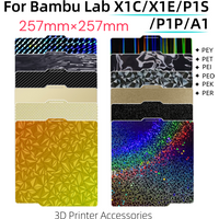 For Bambulab A1 Build Plate P1S X1C Pei Textured 257x257 H1H PEY Peo Sheet Spring Steel For Bambu Lab X1 Carbon Bambulab P1P Bed