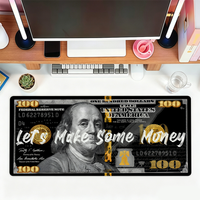 Money Pattern Mouse Pad For Office Gaming And Keyboards Non-Slip Large Waterproof