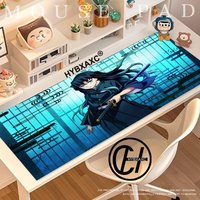 Anime Demon Slayer Kimetsu No Yaiba Muichiro Tokito Mousepad Computer Office Table Mats XXL Rubber Anti-slip Gaming Keyboard Mat