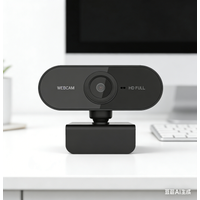 USB Webcam with Microphone, Plug and Play Computer Camera for Video Calling, Zoom, Teams, Streaming, Compatible with PC and Mac