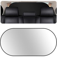 Car Rear Windshield Sun Curtain Universal Heat Insulation Shield with Suction Cups 210T Titanium Silver 39.37x19.76 Inch