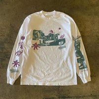 Heavyweight 310gsm Pure Cotton Long Sleeve American Style Streetwear T-Shirt Casual Loose Fit Unisex No Ironing Required