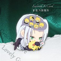Anime Sephiroth Cloud Strife Cosplay Cartoon Acrylic Keychain Shake Fighter Keyring Accessories Widget Pendants Ambitus Gift