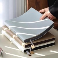 1pcs Business Notebook B5 A5 A6 Thick Leatherette Business Notebook Office Notepad Soft Cover Litchi Pattern Journal for Work