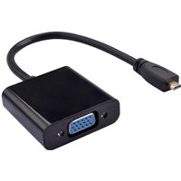 Male Micro HDMI to Female VGA Adapter Active Micro HDMI to VGA Video cable Converter for Laptop Projector HDTV