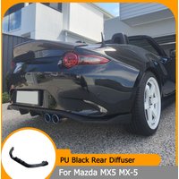 Car Rear Bumper Diffuser Splitters for Mazda MX5 MX-5 ND Miata 4th Generation 2016-2022 PU Black Primer Car Rear Diffuser