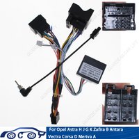 Car Radio Wiring Cable For Opel Astra H J G K Zafira B Antara Vectra Corsa D Meriva A 16Pin Harness Adapter Plug With CANBUS