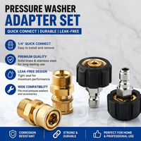 4Pcs Pressure Washer Adapter Set, M22 14mm to 1/4 Inch Quick Connect Fittings for High Pressure Cleaning