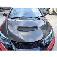 High Quality WCR Style Carbon Fiber Front Engine Hood Bonnet Fit Hond Civi Type R FK2 2015-2017