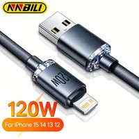 NNBILI Type C PD 120W Cable for iPhone 14 13 12 11 Pro X 8 Fast USB to L Cable for iPhone Charging Cable Type C to L Cable Wire