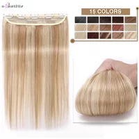S-noilite 40-60g 8"-24" Clip In Hair Extensions Human Hair Natural Extension Hair Clip 1pc 3/4 Full Head Clip In Natural Hair