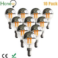 Vintage E14 Led Bulb Silver Mirror G45 4W Filament Light Bulb E27 Dimmable Replaceable Warm White Indoor Lights Decoration Home