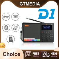 GTMEDIA D1 DAB/FM Portable Radio Support BTTF card digital player Support Clock/Alarm/Sleep Timer with time backup AUX input