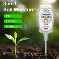 3 in 1 PH Meter Soil Moisture Meter Sensor Fertility Test Tool For Indoor/Outdoor Gardening Plant Moisture/Fertility/PH Testing