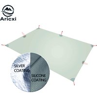 Aricxi Ultralight Tarp Lightweight MINI Sun Shelter Camping Mat Tent Footprint 15D Nylon Silicone silver coated enda Para Carro image 4