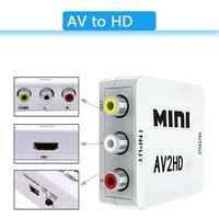 AV to HDMI Converter 1080P RCA Composite Audio Video Adapter CVBS L R Box Support NTSC PAL for HDTV PC Monitor Projector