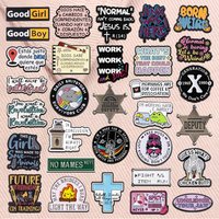 Funny Quotes Enamel Pins Sheriff Deputy NO MAMES WAY JINX Was Here Generation X Brooches Lapel Badge Jewelry Gifts for Friends