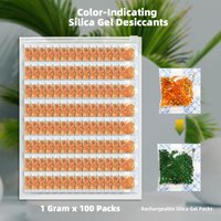 1g 100pcs Silica Gel Desiccant Orange Bag Moisture-proof Agent Shoes Bag Industrial Grade Color Change Dehumidifier