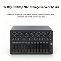 12 Bay Hot Swap NAS Server Chassis With SAS Direct Connect Backplane Half Height PCIe Slot Flexible Power Storage Server Case